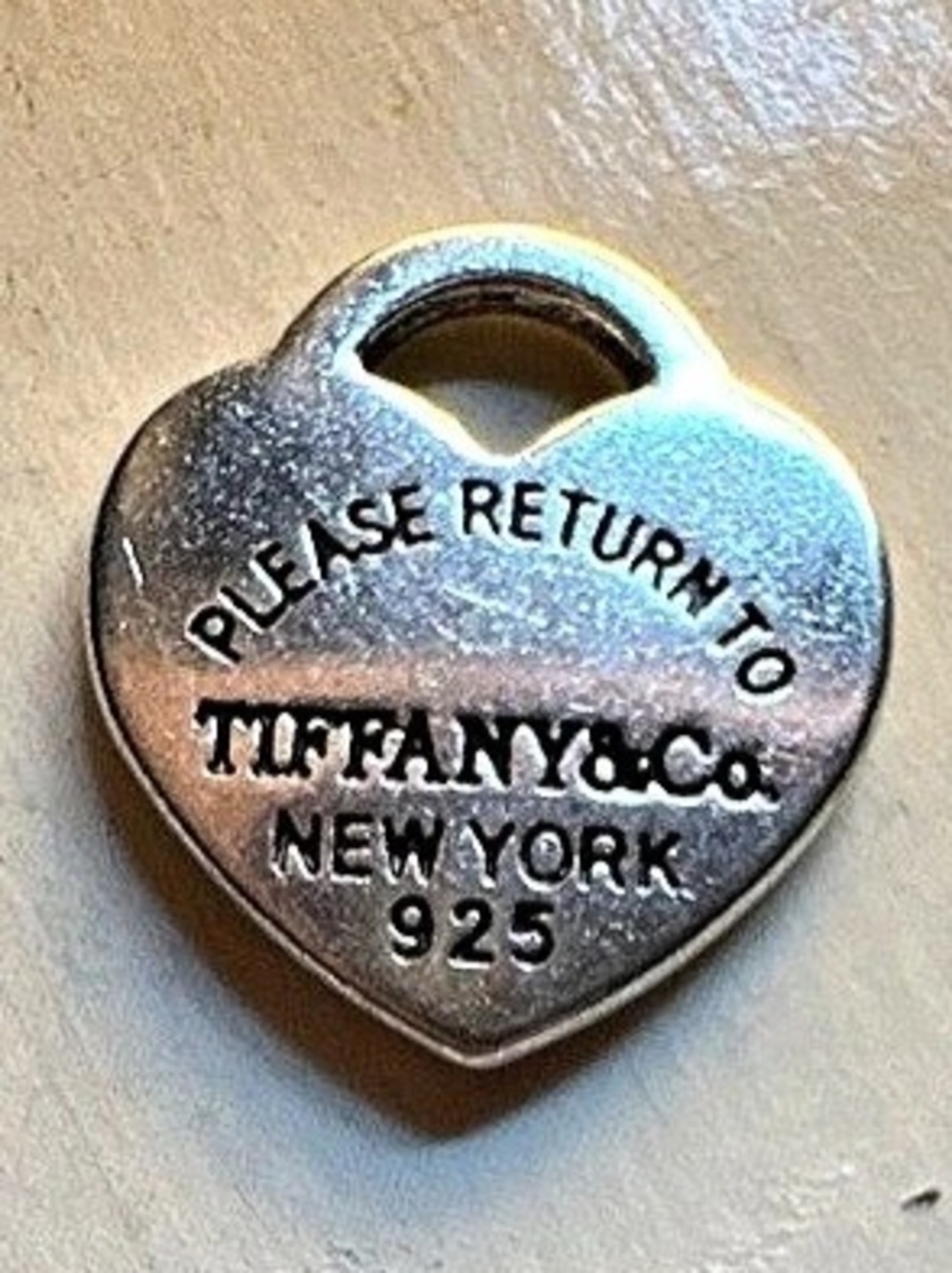 Tiffany & Co. Return to Tiffany Heart Tag Charm. Silver Heart Charm